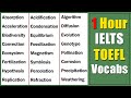 1 Hour of IELTS and TOEFL Advanced Academic Vocabulary