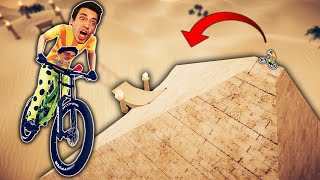 I JUMPED MY BIKE OVER A PYRAMID! (Descenders)