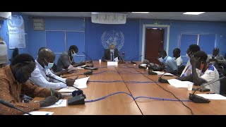 UNMISS SRSG  urges fresh push for peace at a press conference in Juba