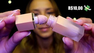 ASMR testando makes novas e baratinhas 💸 rímel de R$9,00 reais bom? 😱