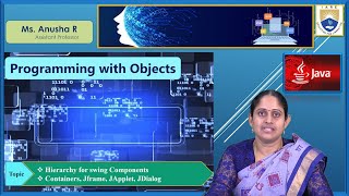 Hierarchy for swing Components , Containers, Jframe, JApplet, JDialog by Ms. Anusha R