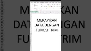 Merapikan data excel dengan fungsi trim  #exceltips #excelindonesia #belajarexcel #tutorial