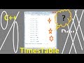 C++ Multiplication Timetable Tutorial