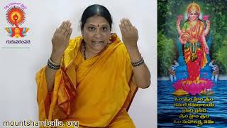 Sri Mahalakshmi Sadhana procedure \u0026 importance by Smt Vijayasri Shamballa