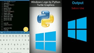Windows Logo by Python Turtle Programming | Python Turtle Graphics.