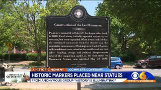 Group's historical markers on Monument Avenue taken down
