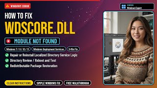 Fix wdscore.dll Boot Error!
