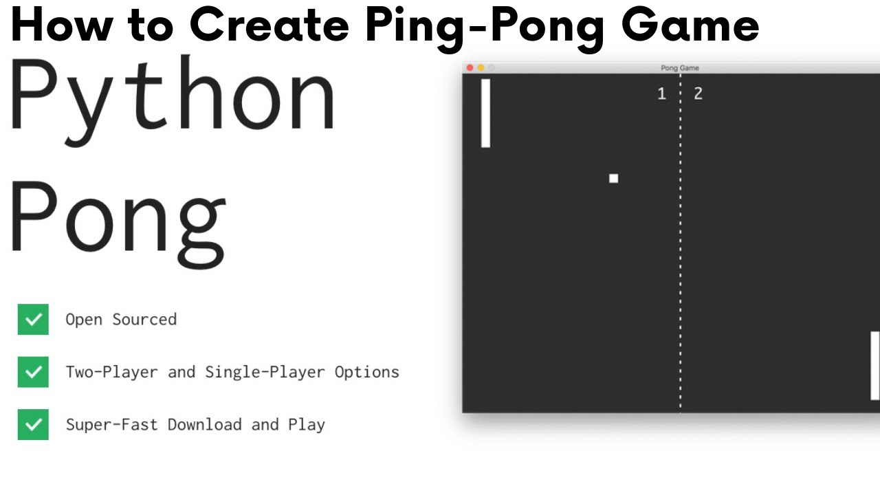 Create Ping-Pong Game Using Turtle In Python | Python Coding For ...