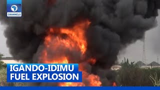 Fallen 330kva Lines Spark Fire On Petroleum Tube Along Igando-Idimu