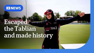 Afghan Women's Cricket team plays first ever match — after desperate escape from Taliban | ABC News