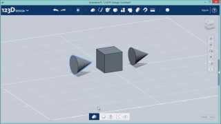 123D Design Tutorial "Combine" - Join, subtract, intersect