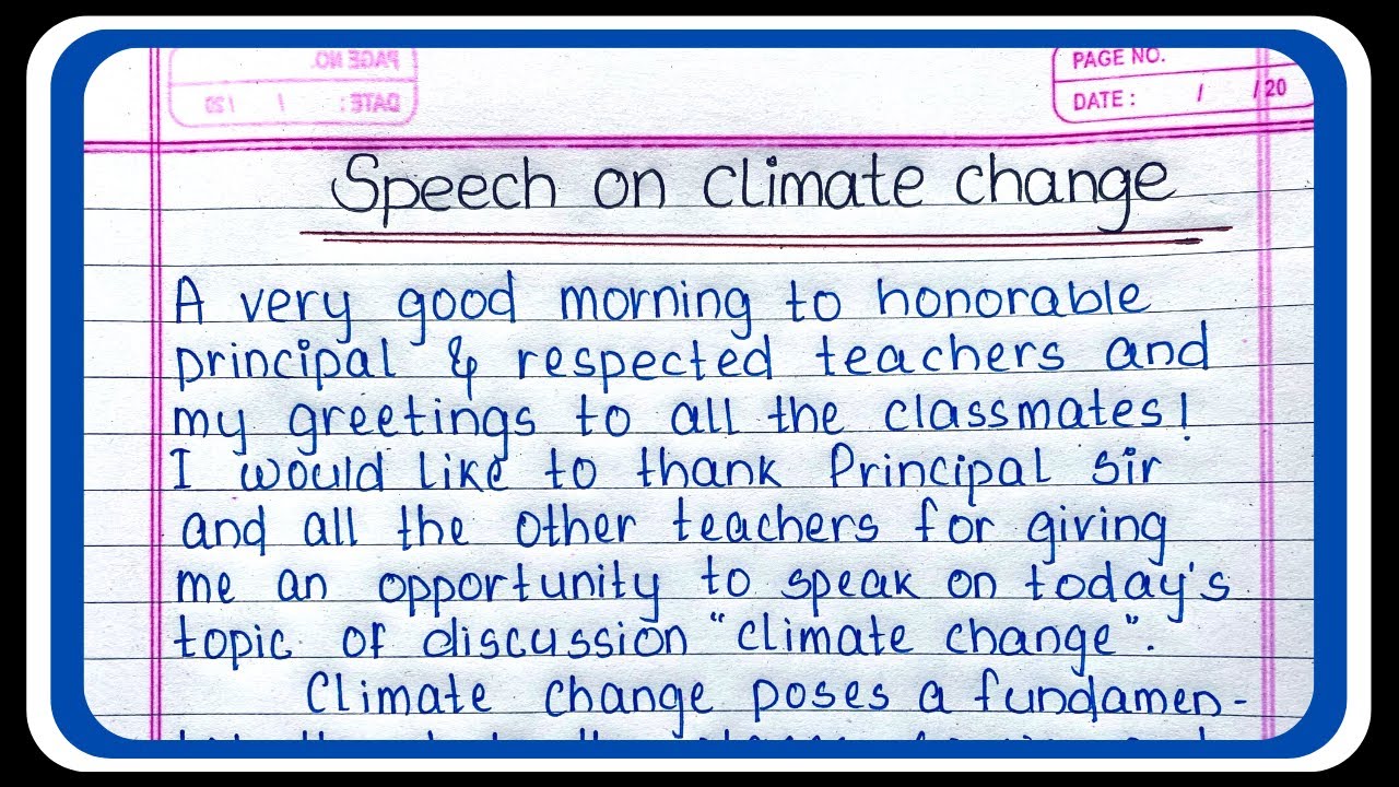Climate Change Speech