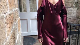 Bec and Bridge Liquid Envy Flounce Dress Mahogany SARDIS BOUTIQUE $50 OFF SPEND \u0026 SAVE