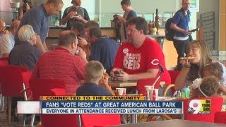 Reds fans of all ages in attendance for the \