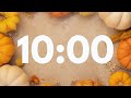 10:00 AUTUMN FALLING LEAVES  TIMER with soft chime at the end! 🍂🍁 : 10-minute fall countdown