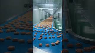 Have you seen the mass production of Chinese moon cake?#maamoulmachine  #кондитерскоеоборудование