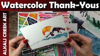 Paint 12 Watercolor Thank-You Cards in 25 Minute!