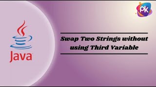 Swap two strings without using third variable#java #javainterview #javaprogramming #strings #shorts