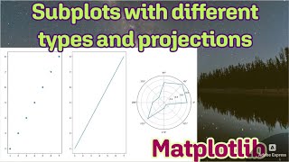Subplots with different types (or attributes) and projections in one figure in matplotlib in Python