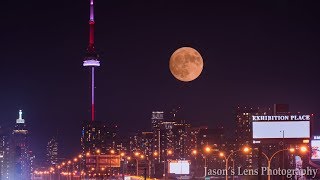 Supermoon 2017 3rd December's Full Cold Moon from Toronto Canada