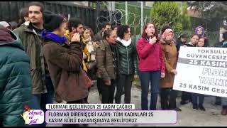 Flormar işçilerinden 25 kasım çağrısı