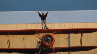 New Wingwalker in Town, Joe Bender Wingwalking with Kirk Wicker at the controls on 5/15/11 at 1951