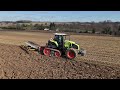 4kᵁᴴᴰ feb 2025 claas axion 960tt with kverneland lo85 u0026 claydon furrow cracker ploughing after beet