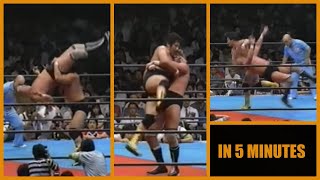 Genichiro Tenryu vs. Terry Gordy 9/2/89 in 5 MINUTES