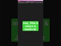 JavaScript Map Filter and Reduce Explained | map filter reduce