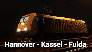 Lokzug von Hannover Hbf nach Fulda, mit Vollgas über die ICE Strecke mit Göttingen und Kassel