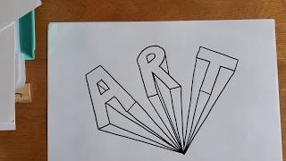 Word Art Week! Block Letters in One Point Perspective!