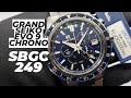 [4K] Grand Seiko Evolution 9 Collection Spring Drive Chronograph GMT Titanium LE 700 Pcs SBGC249