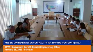 Procurement Livestream of DPWH Camarines Sur 4th DEO on January 28, 2025