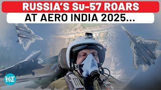 Russia’s 5th Gen Fighter Jet Su-57 Takes To Skies At Aero India 2025, Performs Magical Maneuvers