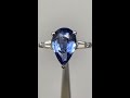 flawless unheated sapphire u0026 d vvs diamond ring platinum sunlight only 12.1 x 8.1 mm