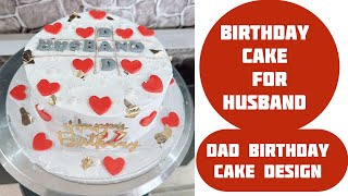 Husband birthday cake design/Dad birthday cake #cakedecoration #papcake #dadCake #caketutorial