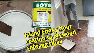 island epoxy floor coating sa plywood napakatibay