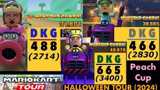 Mario Kart Tour (MKT) Halloween Tour (2024) Peach (Ranked Cup): All 3 Races Nonstop Combo