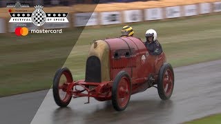108-year-old flamethrowing Fiat S76 'Beast of Turin' slides up FOS hill