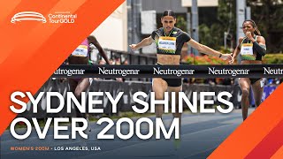 Sydney McLaughlin-Levrone smashes 200m PB in LA ‼️ | Continental Tour Gold 2024