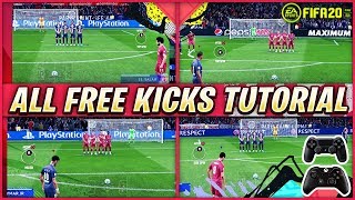 FIFA 20 ALL FREE KICKS TUTORIAL - SCORE EVERYTIME !!! SIDE SPIN, TOP SPIN, MIXED SPIN, KNUCKLEBALL