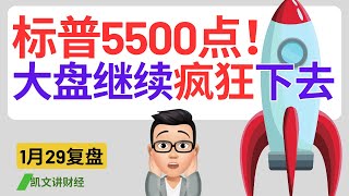 标普5500点！大盘继续疯狂下去｜1月29号复盘｜凯文讲财经｜SPY QQQ NVDA TSLA AAPL MSFT META AMD TSM SOXX COIN 比特币BTC｜cc有字幕