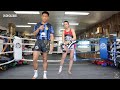 how to jump knee follow along muay thai class shadow boxing padwork feat. river daz