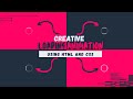 Creative CSS Loading Animations Effects | CSS Animation Tutorial for Beginners