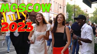 🔥Amazing street in Moscow❤️ July 2023, walking through the rich district of Moscow. Malaya Bronnaya