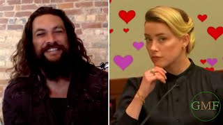 Jason Momoa flirts with Amber in Johnny Depp Amber Heard Trial DUB