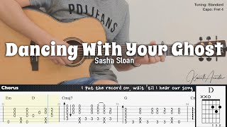 Dancing With Your Ghost - Sasha Sloan  | Fingerstyle Guitar | TAB + Chords + Lyrics