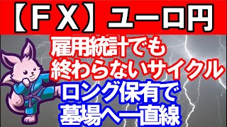 【ＦＸ】ユーロ円　雇用統計でも終わらないサイクル！ロング保有で墓場へ一直線！