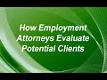 catherine allen how employment attorneys evaluate potential clients