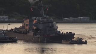 USS Fitzgerald Returns to Yokosuka, Japan After Collision at Sea